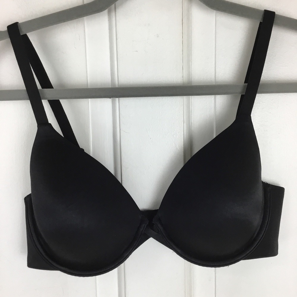 Wacoal Amazing Assets Back Smoothing Underwire T-Shirt Bra 853220 Black 32D EUC